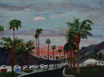 Mid-Century Sunrise, acrylic on canvas, 18"x24" Mid-Century Sunrise, acrylic on canvas, 18"x24"